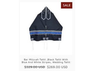Elevate Your Prayer Experience with a Sophisticated Black Tallit from Galilee Silks!