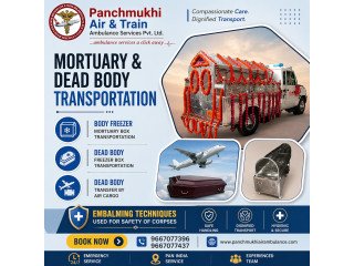 Panchmukhi Dead Body Freezer Box Transfer in Varanasi  fully facilitated Mortuary ambulances