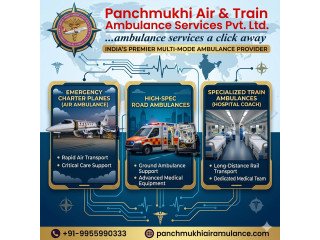 Book Panchmukhi Air and Train Ambulance with ICU Ventilator and Oxygen Support in Kolkata