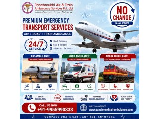 Avail of Panchmukhi Air and Train Ambulance in Kolkata with an Advanced Medical Team