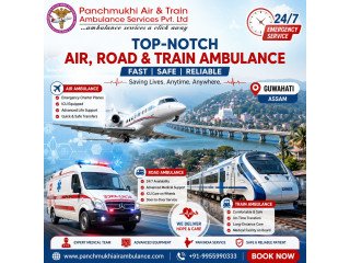 Panchmukhi ICU Air Ambulance in Guwahati- 24 Hours of Emergency Service as Per Request