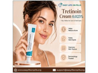 Tretinoin Cream 0.025% for Acne, Dark Spots & Anti-Aging