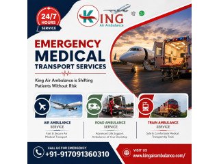 King Low Cost Train Ambulance in Jabalpur- hire for Interstate Patient Transfer