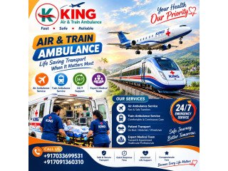 King ICU Train Ambulance in Ranchi - Long Distance Transfer with continued safety