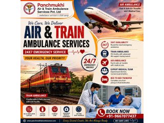 Panchmukhi Hi Tech Train Ambulance from Patna- 24/7 Ambulance Support
