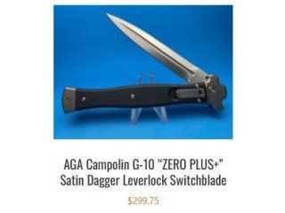 Buy the new-age Italian Stiletto Switchblades that are made with anodized aluminium alloy