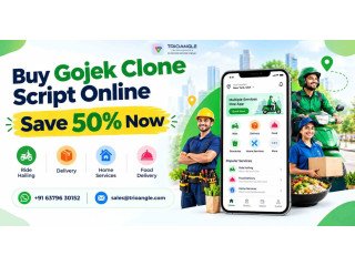 Buy Gojek Clone Script Online Save 50% Today
