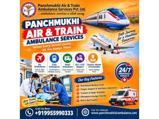 Panchmukhi Hi Tech Train Ambulance in Delhi a carefully coordinated train transfer