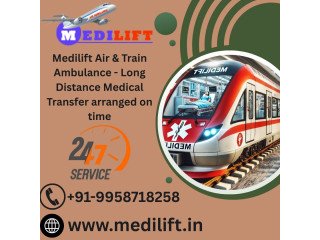 Medilift Train Ambulance in Kolkata- Long Distance Medical Transfer arranged on time