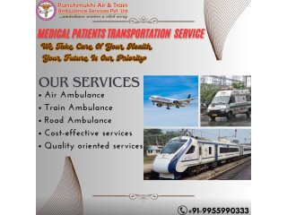 Panchmukhi Train Ambulance in Lucknow- long distance medical transfer offered at lower price