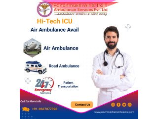 Book Panchmukhi Air and Train Ambulance Services in Patna, providing medical supervision throughout the journey